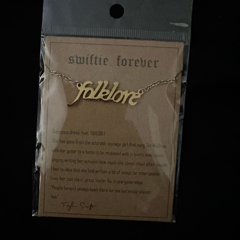 Taylor Swift FOLKLORE Necklace